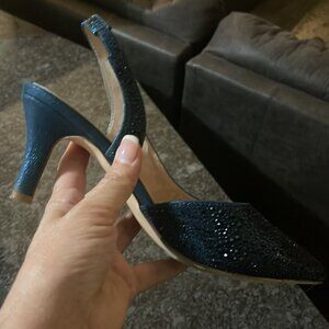 blue David bridals shoes, wore once.